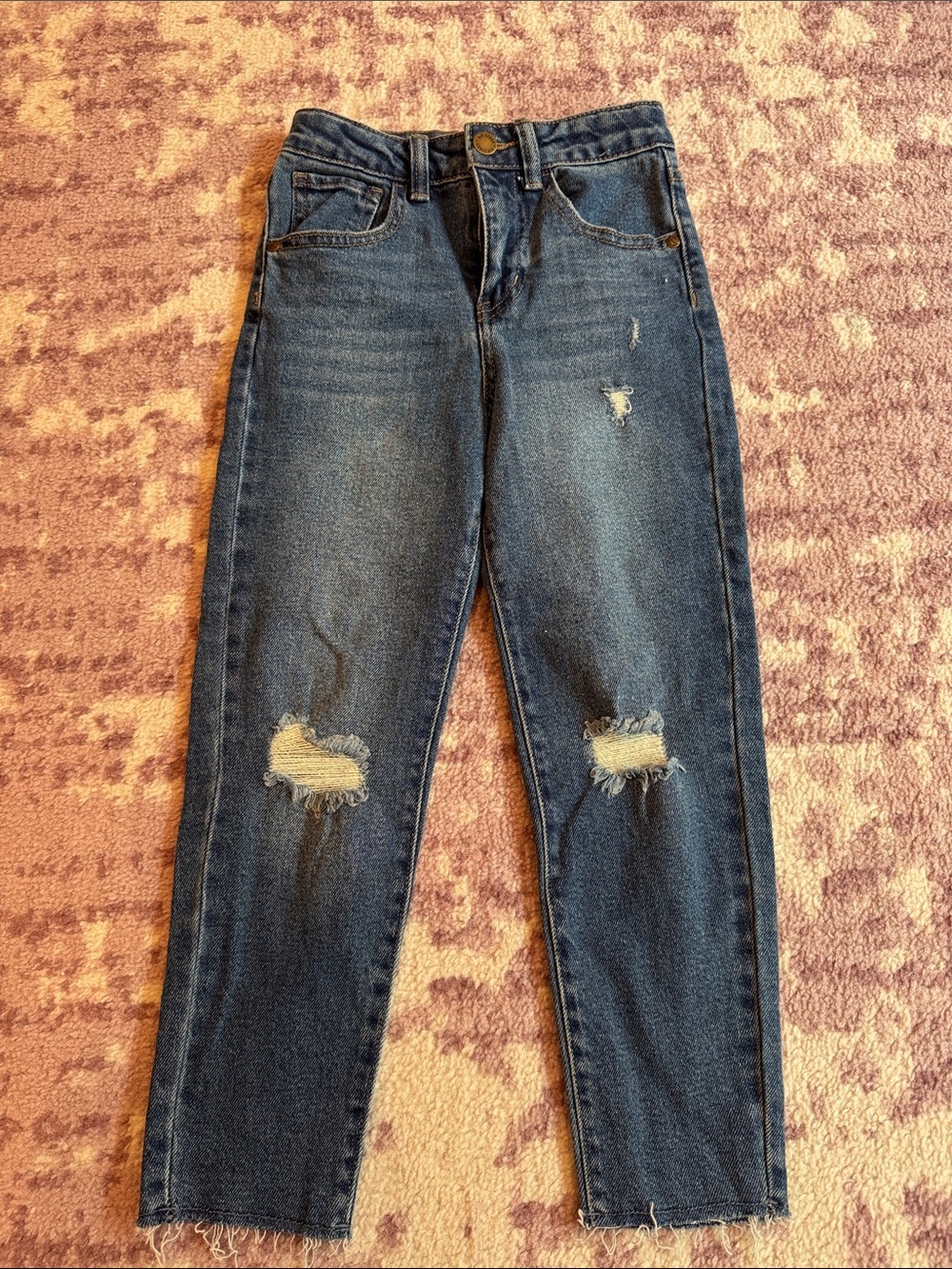 art class Dark Blue Distressed Kids Jeans size 6